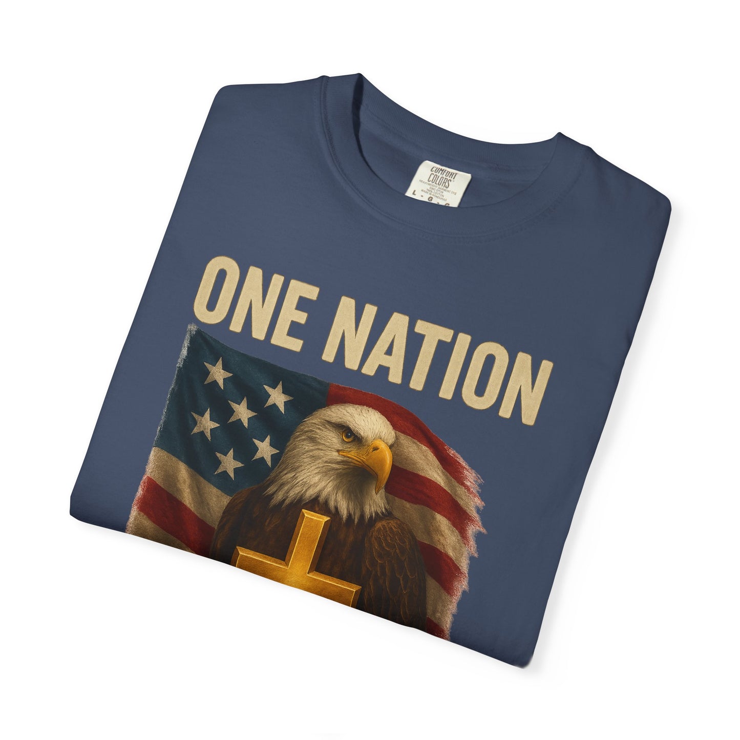 Patriotic Christian Eagle T-Shirt, Unisex Tee, American Flag Shirt, One Nation Under God Apparel, Independence Day Gift