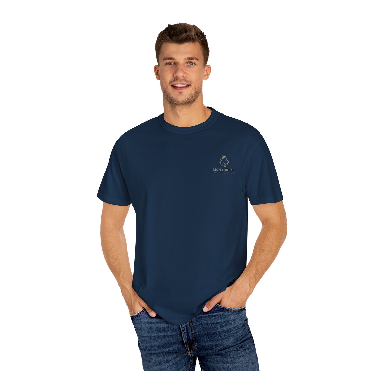 Faith-Inspired Garment-Dyed T-Shirt - Jesus Over Everything, Christian Tee, Inspirational Top, Religious Gift, Everyday Wear