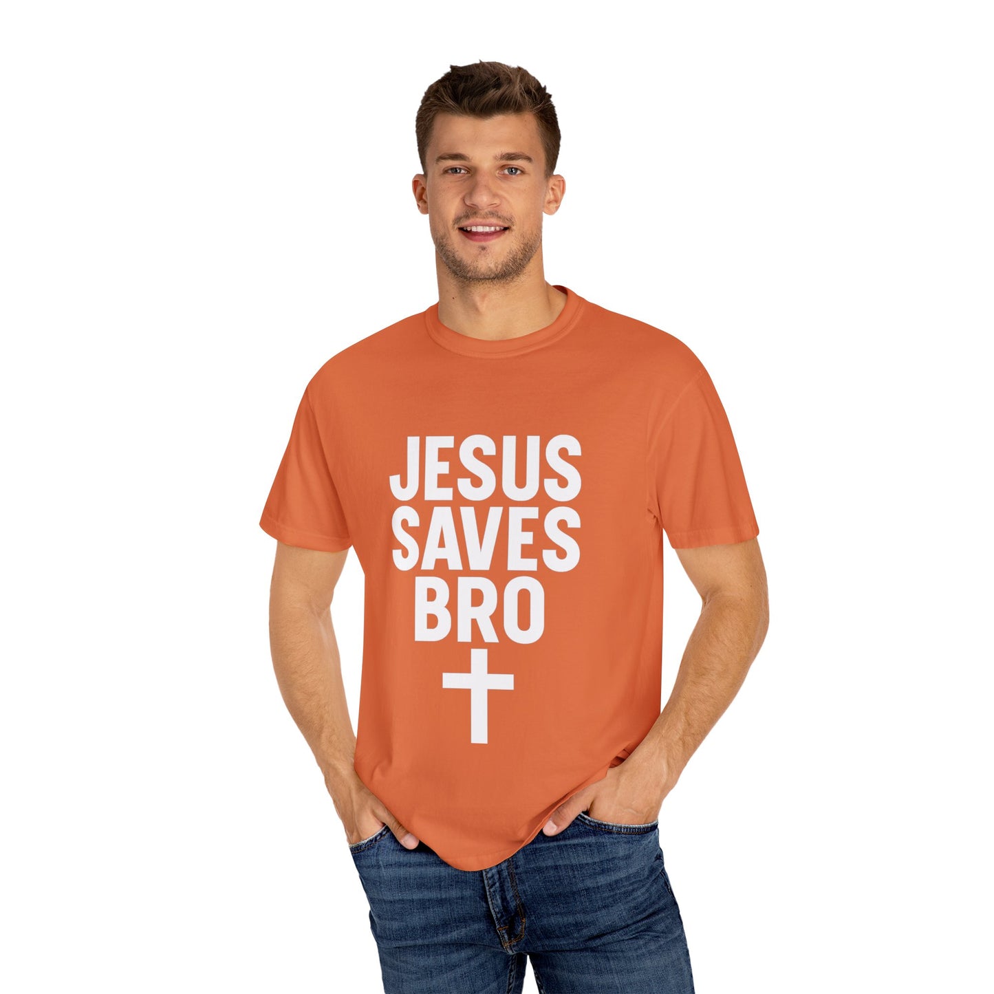 Copy of Jesus Saves Bro T-Shirt | Unisex Garment-Dyed Tee | Faith-Based Apparel, Christian T-Shirt, Casual Wear, Gift for Friends