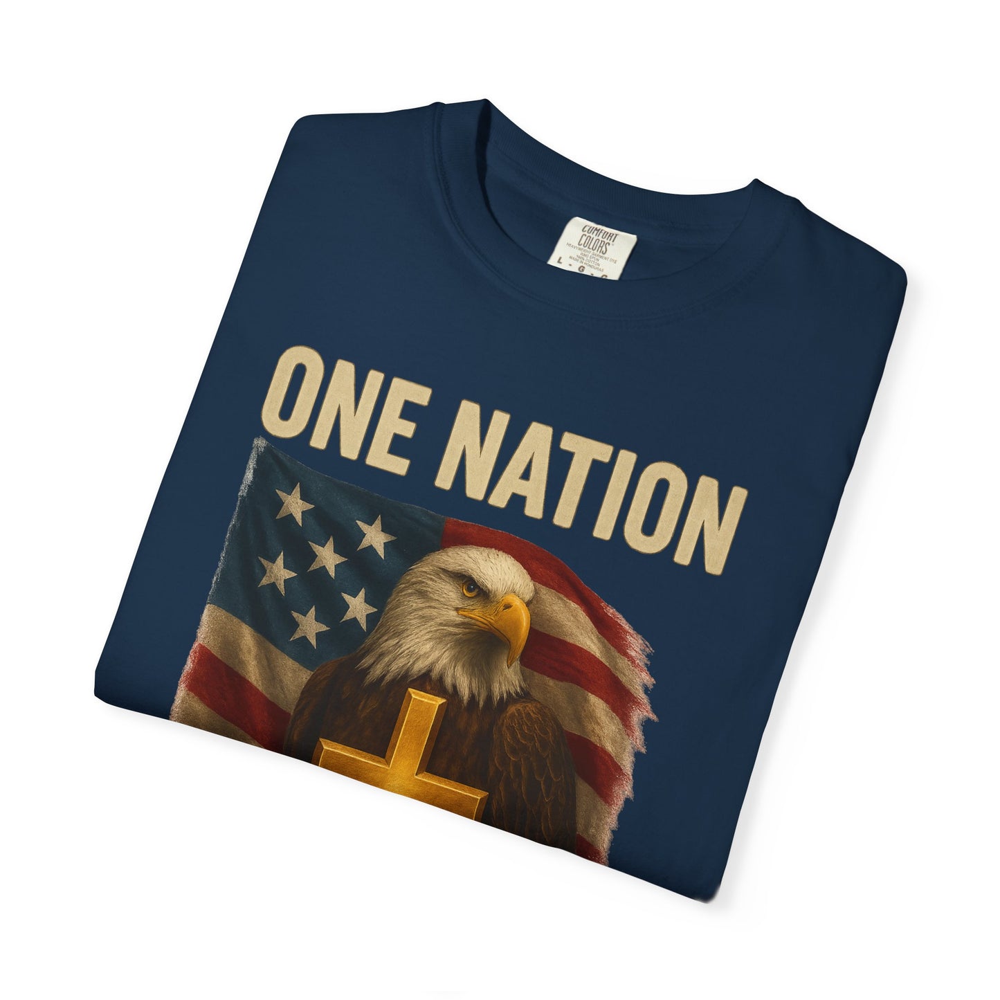 Patriotic Christian Eagle T-Shirt, Unisex Tee, American Flag Shirt, One Nation Under God Apparel, Independence Day Gift