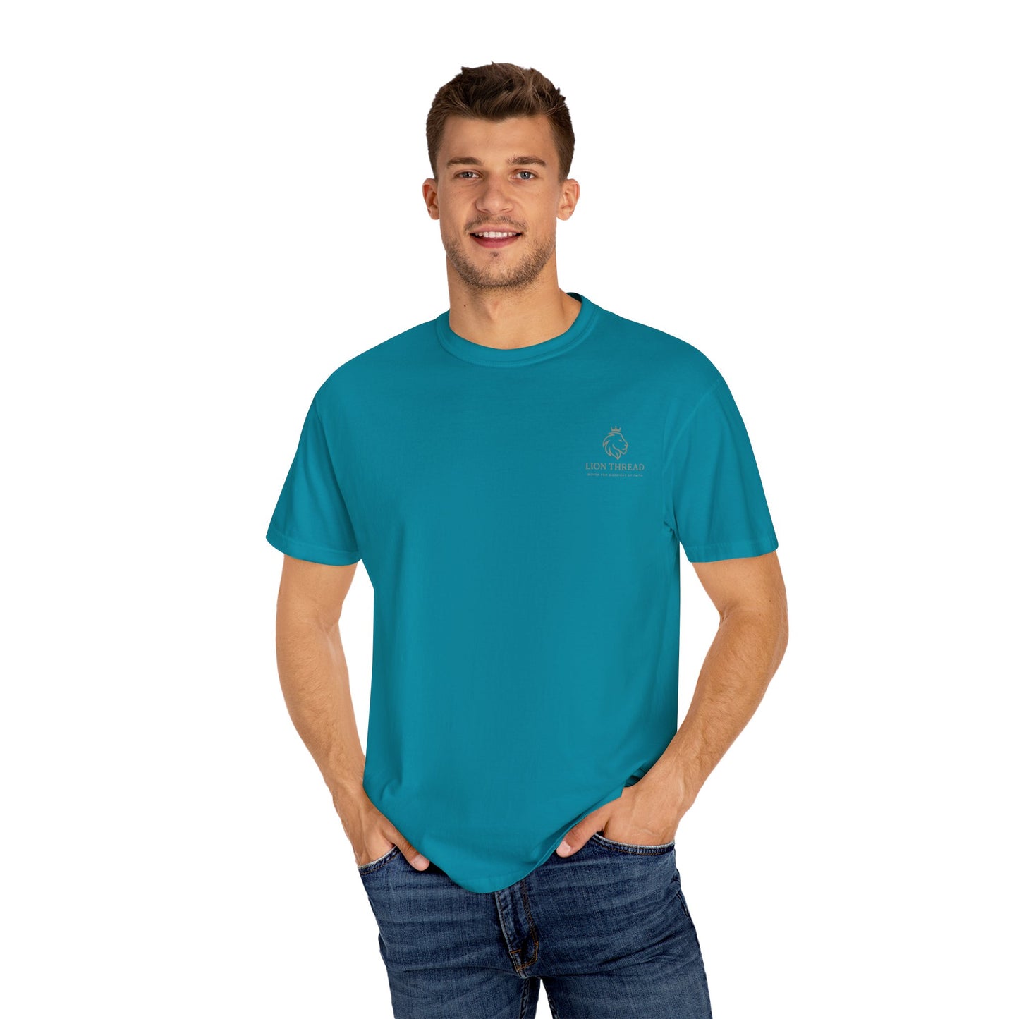 Faith-Inspired Garment-Dyed T-Shirt - Jesus Over Everything, Christian Tee, Inspirational Top, Religious Gift, Everyday Wear