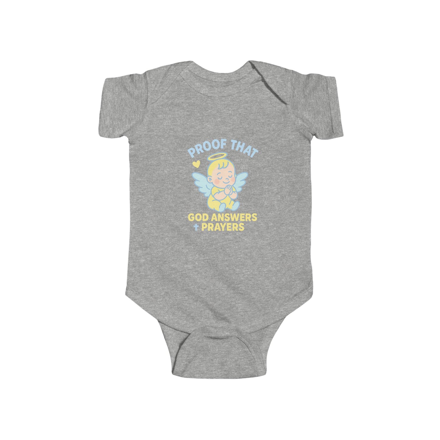 Angelic Baby Bodysuit, Cute Infant Clothes, Proof That God Answers Prayers, Baby Shower Gift, Newborn Outfit, Religious Baby Wear