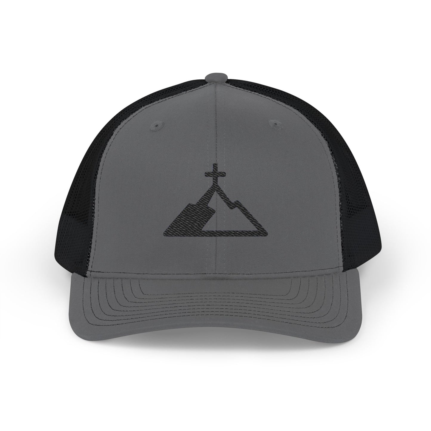 Mountain Cross Snapback Trucker Cap, Outdoor Hat, Travel Gear, Gift for Adventurers, Casual Style, Summer Accessory