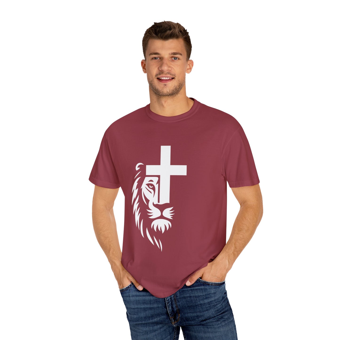 Faith-Inspired Lion T-Shirt, Christian Apparel, Unisex Tee, Spiritual Gift, Casual Wear, Unique Religious Shirt