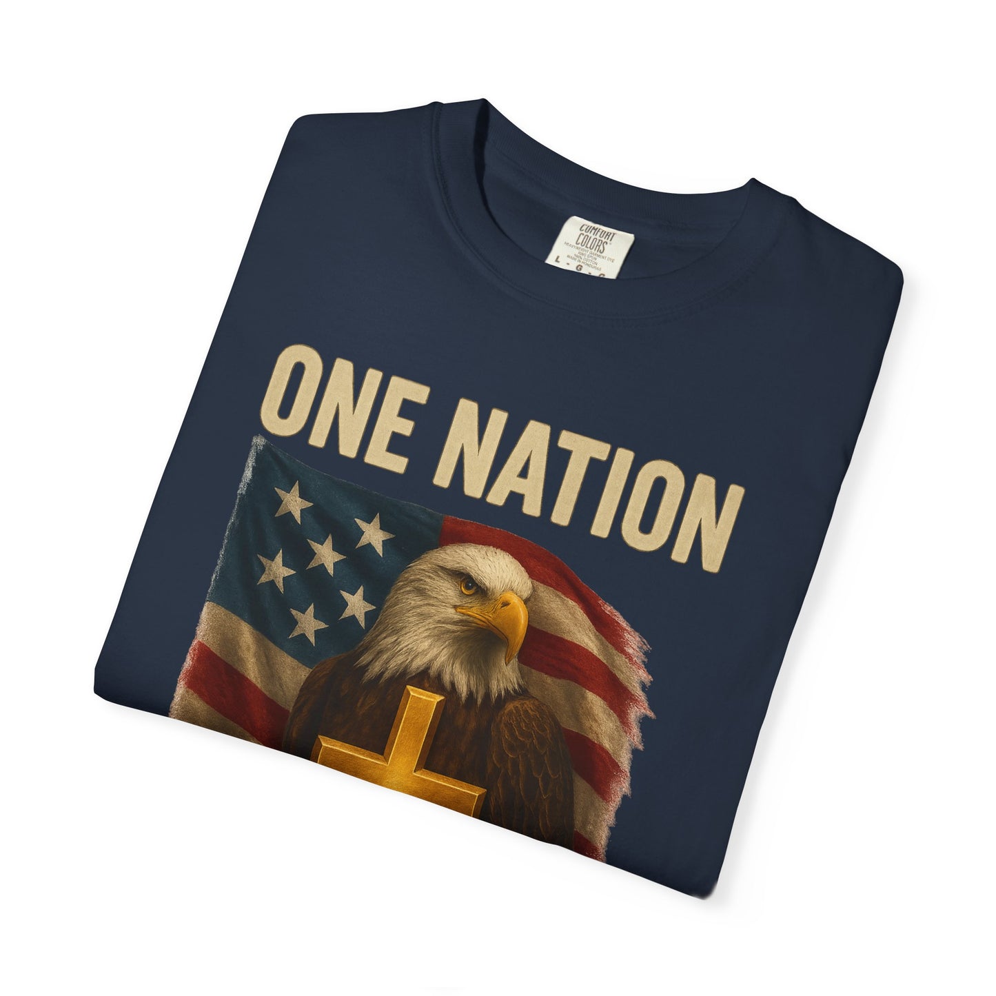 Patriotic Christian Eagle T-Shirt, Unisex Tee, American Flag Shirt, One Nation Under God Apparel, Independence Day Gift
