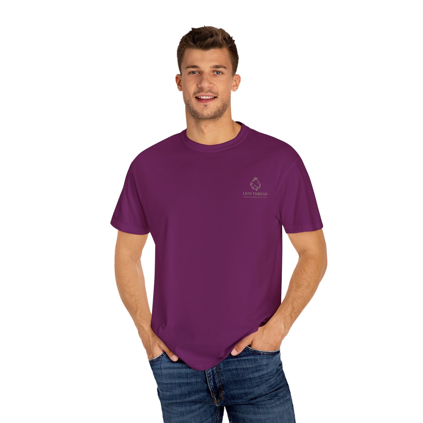 Faith-Inspired Garment-Dyed T-Shirt - Jesus Over Everything, Christian Tee, Inspirational Top, Religious Gift, Everyday Wear