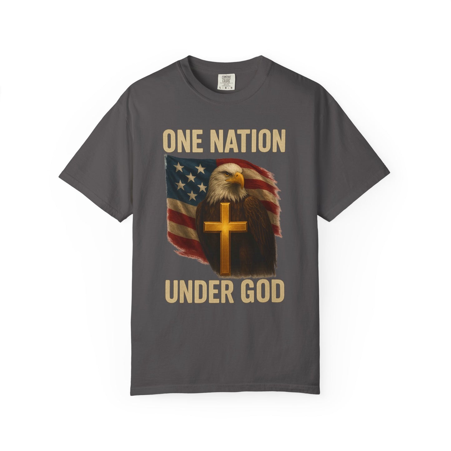 Patriotic Christian Eagle T-Shirt, Unisex Tee, American Flag Shirt, One Nation Under God Apparel, Independence Day Gift