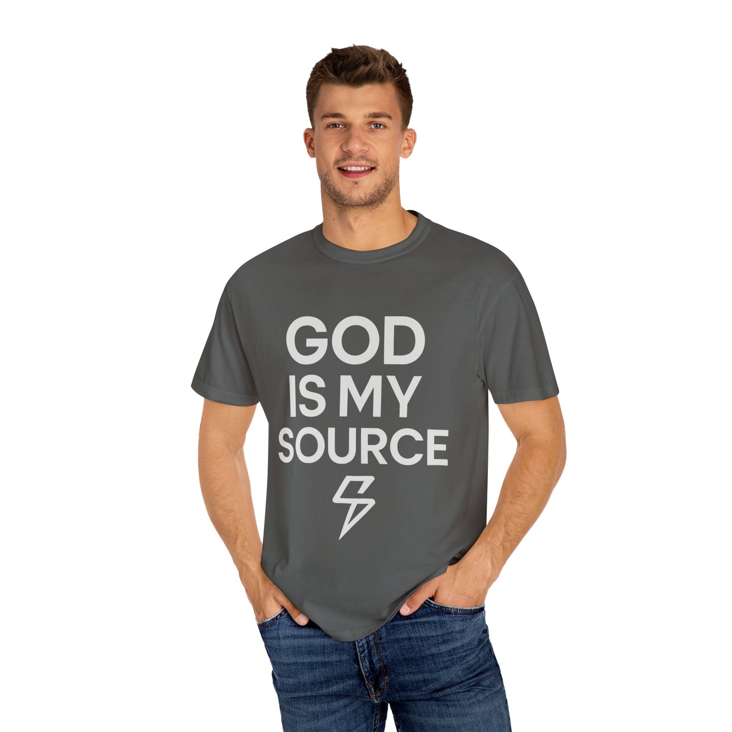 Faith-Inspired Unisex T-Shirt, God is My Source Tee, Religious Apparel, Inspirational Gift, Casual Faith Shirt, Christian Clothing