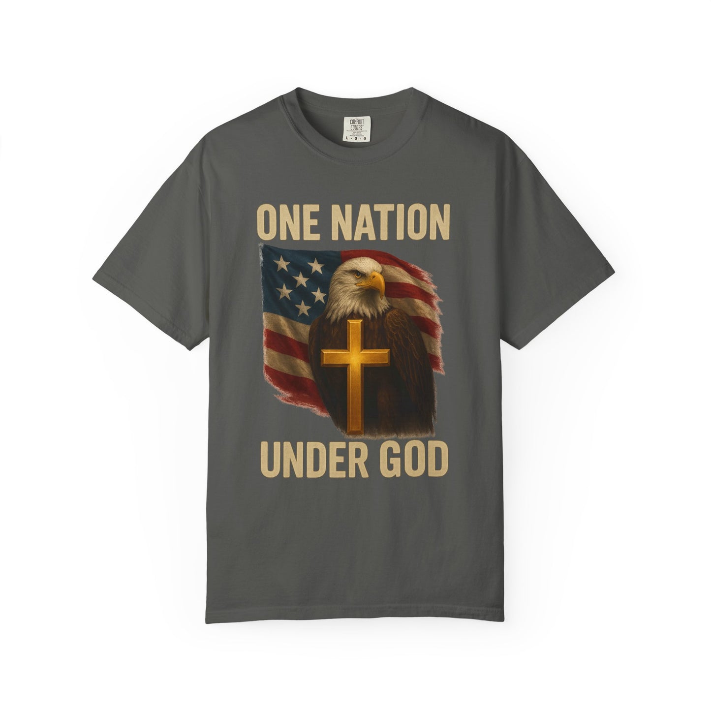 Patriotic Christian Eagle T-Shirt, Unisex Tee, American Flag Shirt, One Nation Under God Apparel, Independence Day Gift