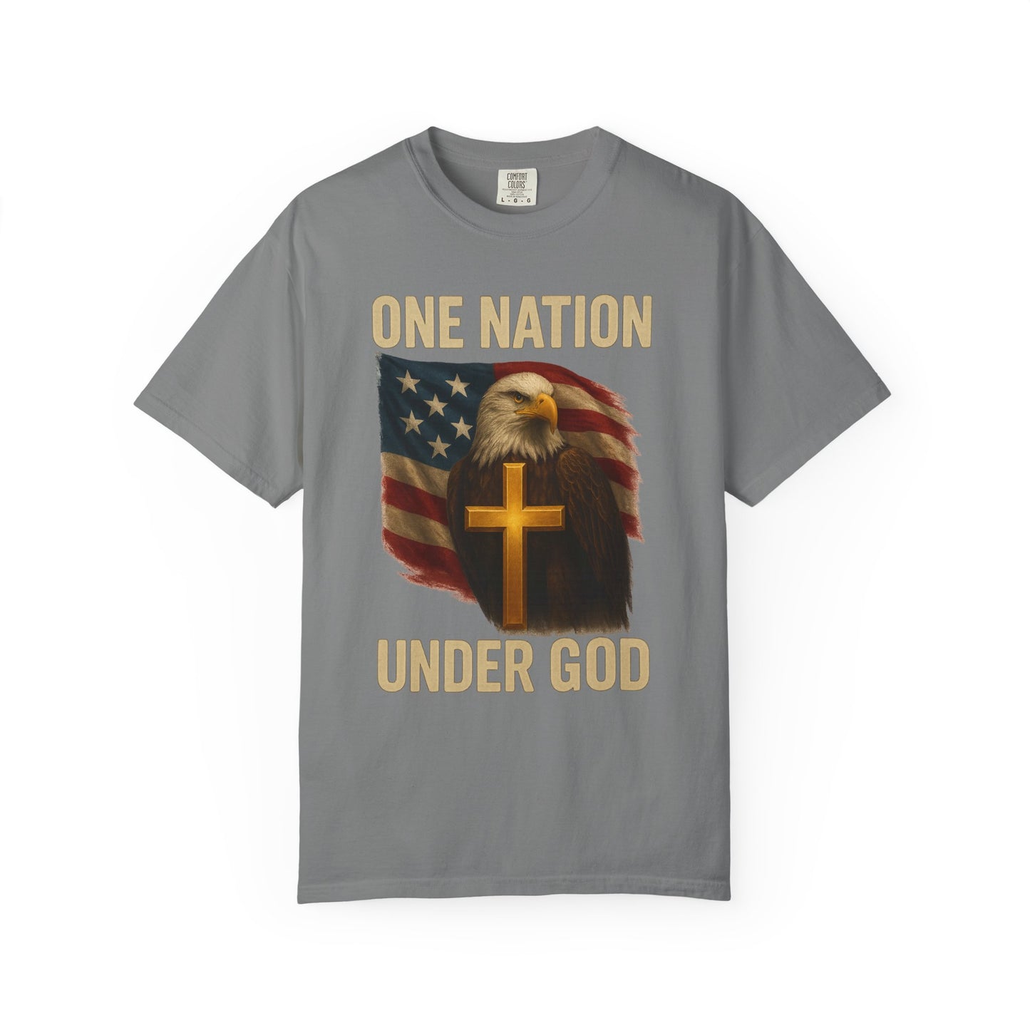 Patriotic Christian Eagle T-Shirt, Unisex Tee, American Flag Shirt, One Nation Under God Apparel, Independence Day Gift