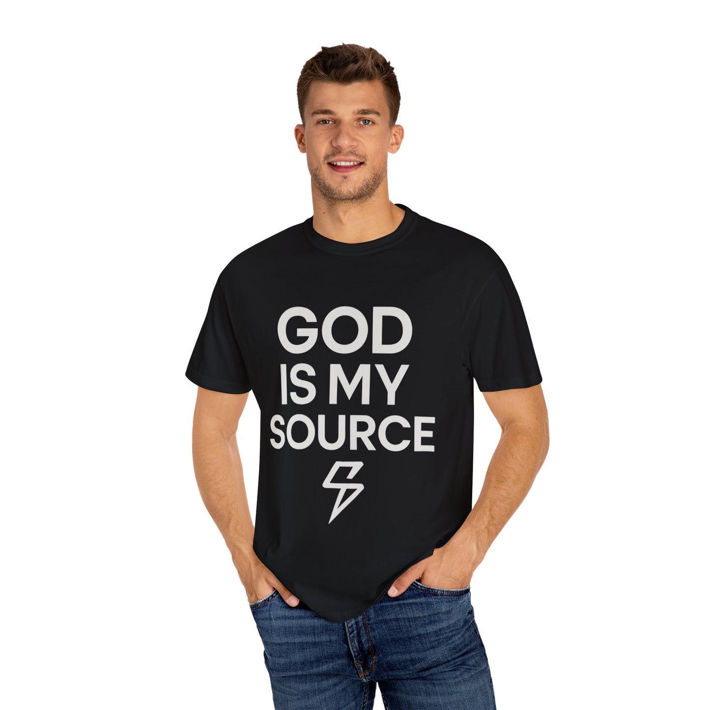 Faith-Inspired Unisex T-Shirt, God is My Source Tee, Religious Apparel, Inspirational Gift, Casual Faith Shirt, Christian Clothing