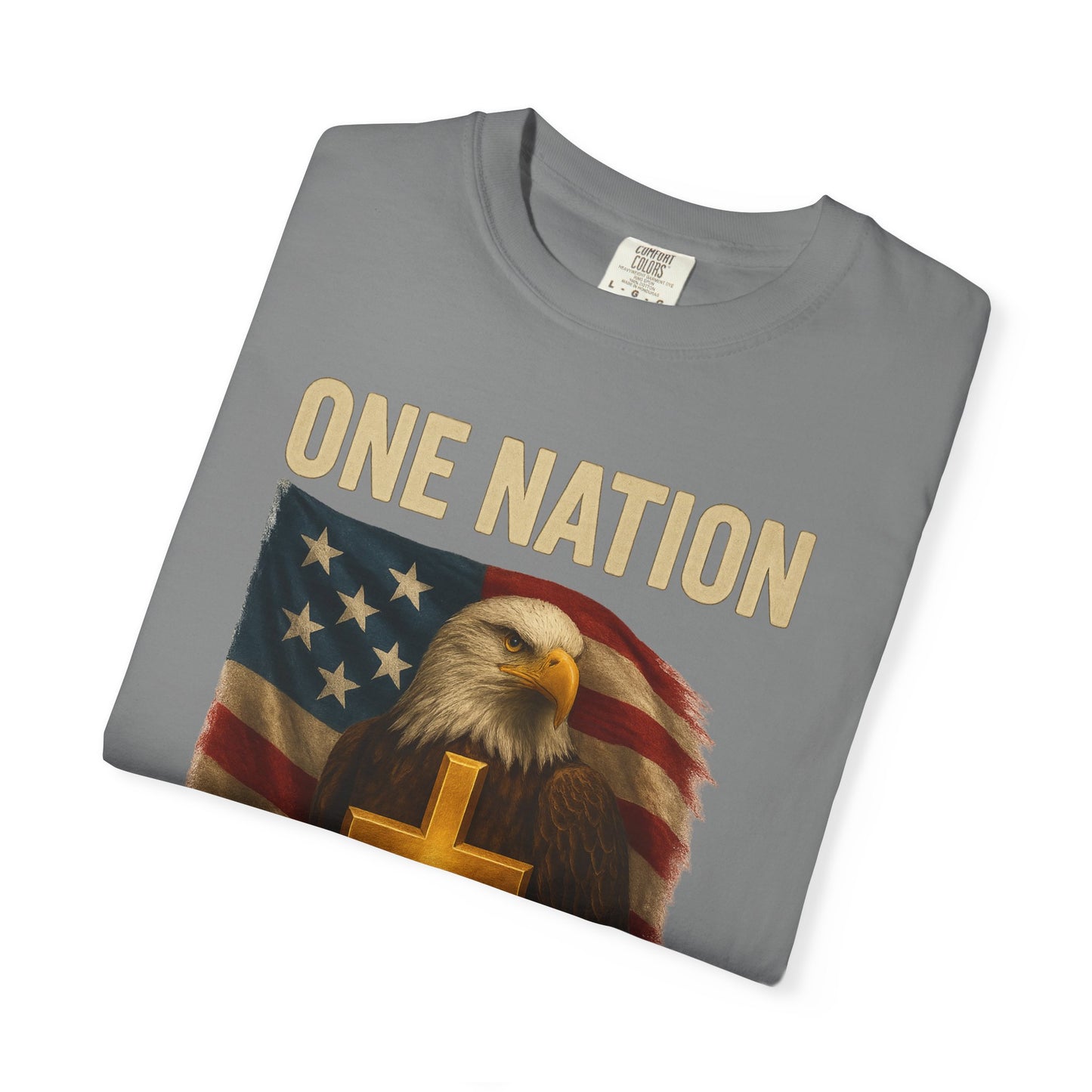 Patriotic Christian Eagle T-Shirt, Unisex Tee, American Flag Shirt, One Nation Under God Apparel, Independence Day Gift