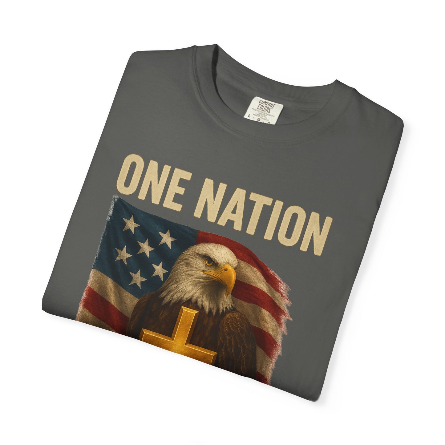 Patriotic Christian Eagle T-Shirt, Unisex Tee, American Flag Shirt, One Nation Under God Apparel, Independence Day Gift