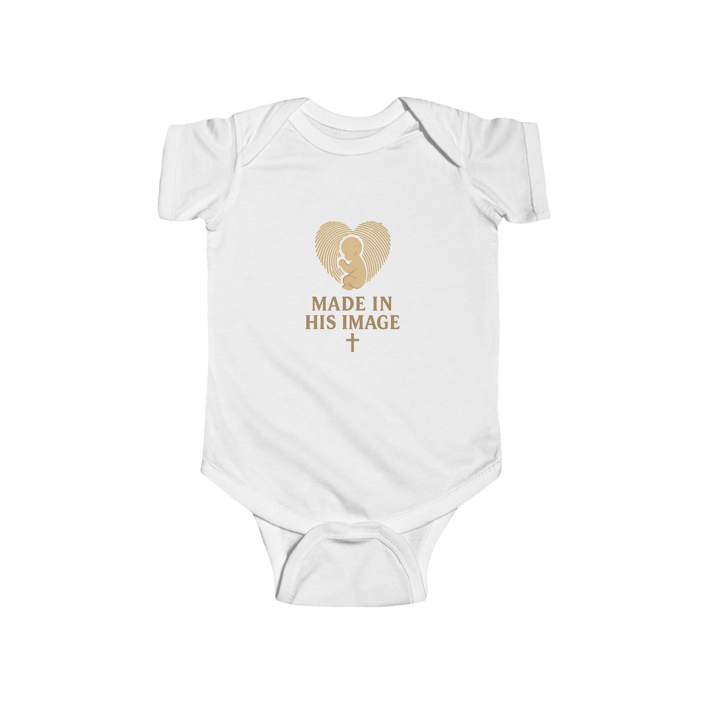 Infant Bodysuit - Made in His Image, Cute Baby Shower Gift, Faith-Inspired Outfit, Christian Baby Apparel, Newborn Onesie