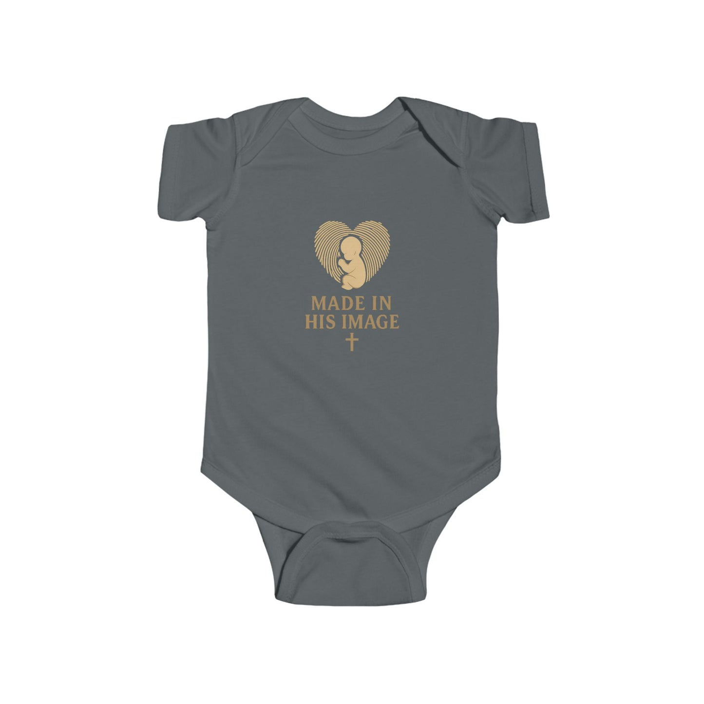 Infant Bodysuit - Made in His Image, Cute Baby Shower Gift, Faith-Inspired Outfit, Christian Baby Apparel, Newborn Onesie