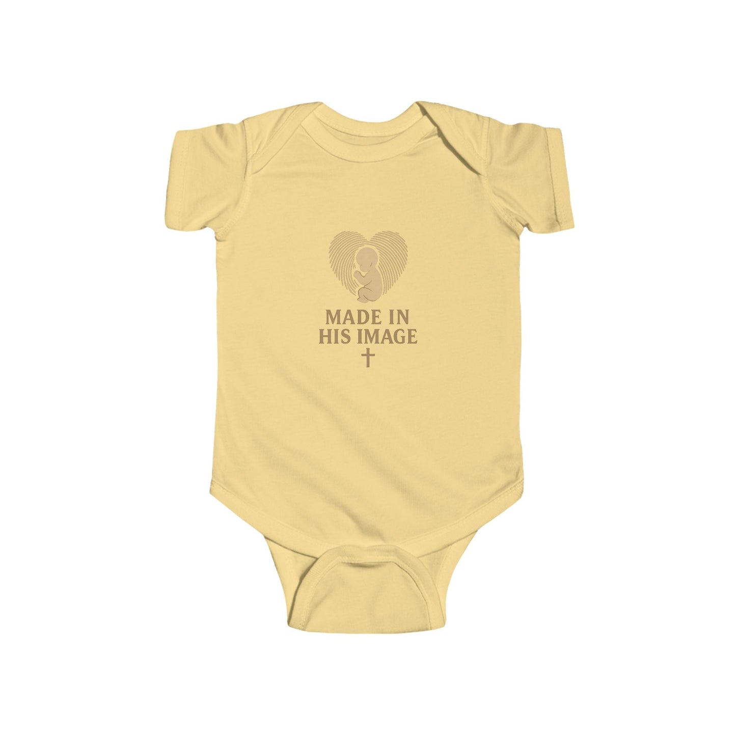 Infant Bodysuit - Made in His Image, Cute Baby Shower Gift, Faith-Inspired Outfit, Christian Baby Apparel, Newborn Onesie