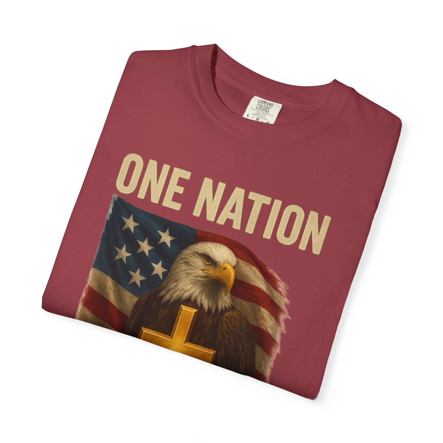 Patriotic Christian Eagle T-Shirt, Unisex Tee, American Flag Shirt, One Nation Under God Apparel, Independence Day Gift