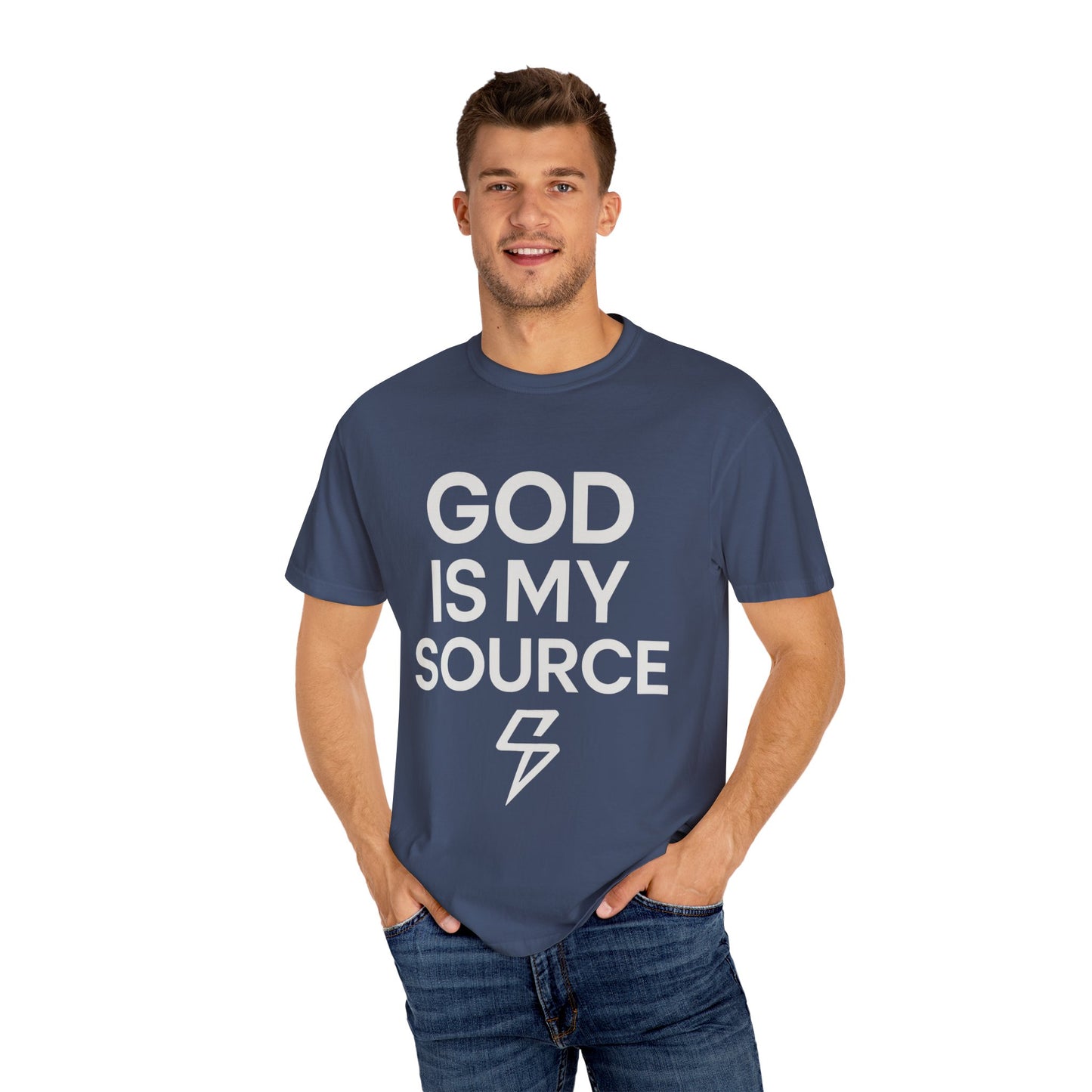 Faith-Inspired Unisex T-Shirt, God is My Source Tee, Religious Apparel, Inspirational Gift, Casual Faith Shirt, Christian Clothing