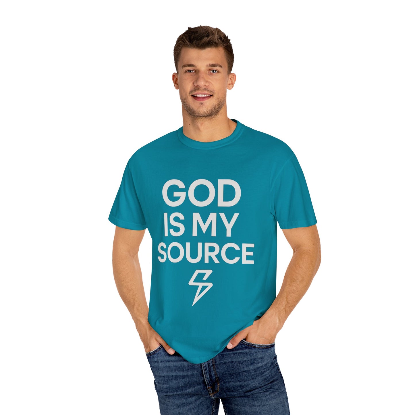 Faith-Inspired Unisex T-Shirt, God is My Source Tee, Religious Apparel, Inspirational Gift, Casual Faith Shirt, Christian Clothing