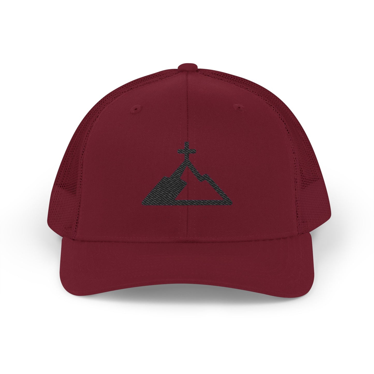 Mountain Cross Snapback Trucker Cap, Outdoor Hat, Travel Gear, Gift for Adventurers, Casual Style, Summer Accessory
