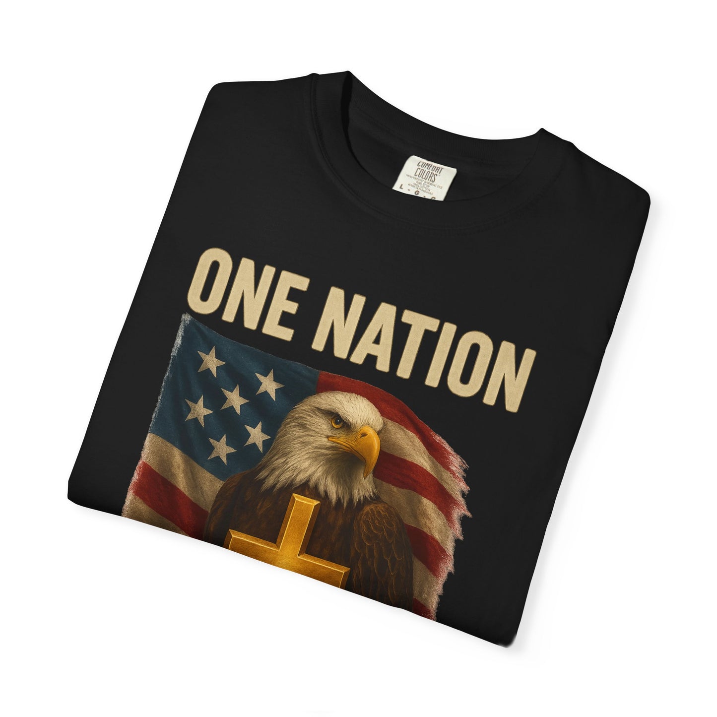 Patriotic Christian Eagle T-Shirt, Unisex Tee, American Flag Shirt, One Nation Under God Apparel, Independence Day Gift