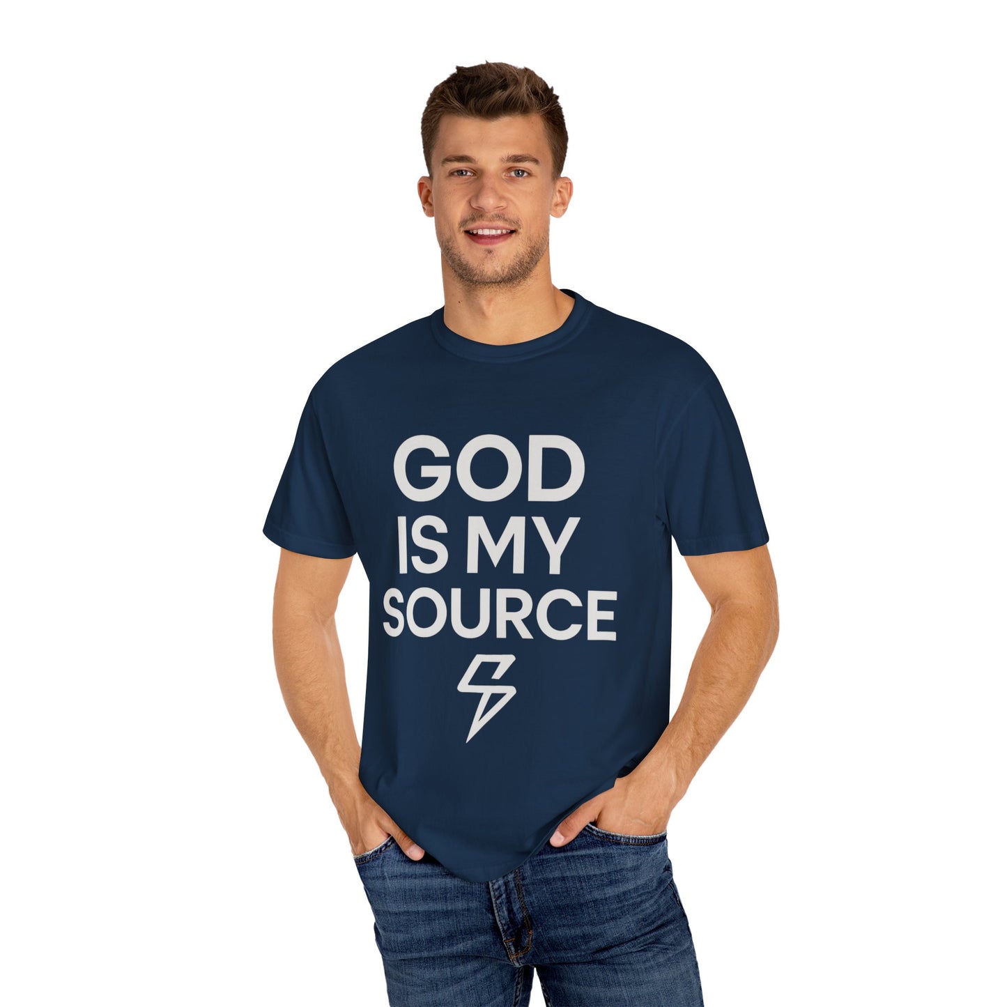 Faith-Inspired Unisex T-Shirt, God is My Source Tee, Religious Apparel, Inspirational Gift, Casual Faith Shirt, Christian Clothing