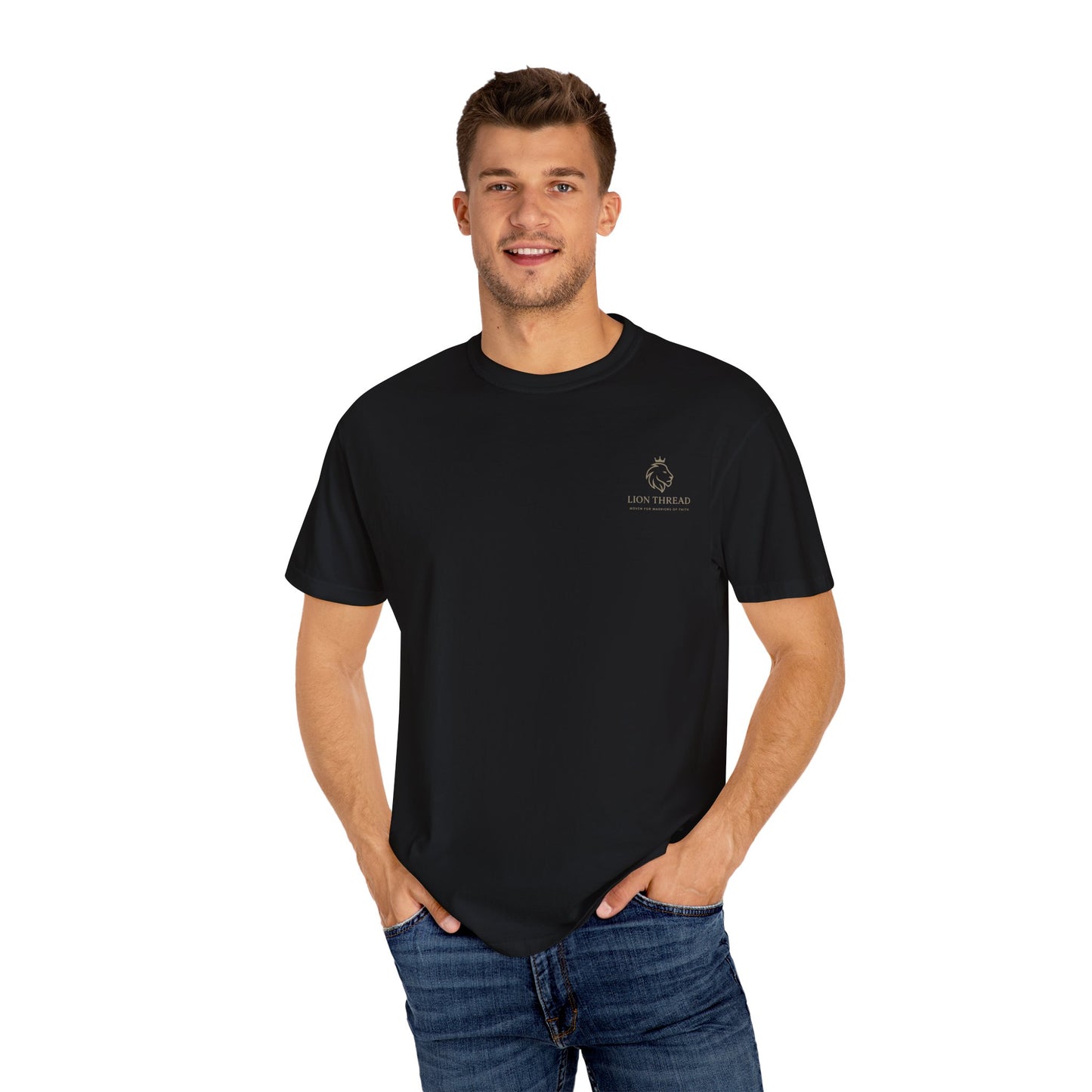 Faith-Inspired Garment-Dyed T-Shirt - Jesus Over Everything, Christian Tee, Inspirational Top, Religious Gift, Everyday Wear