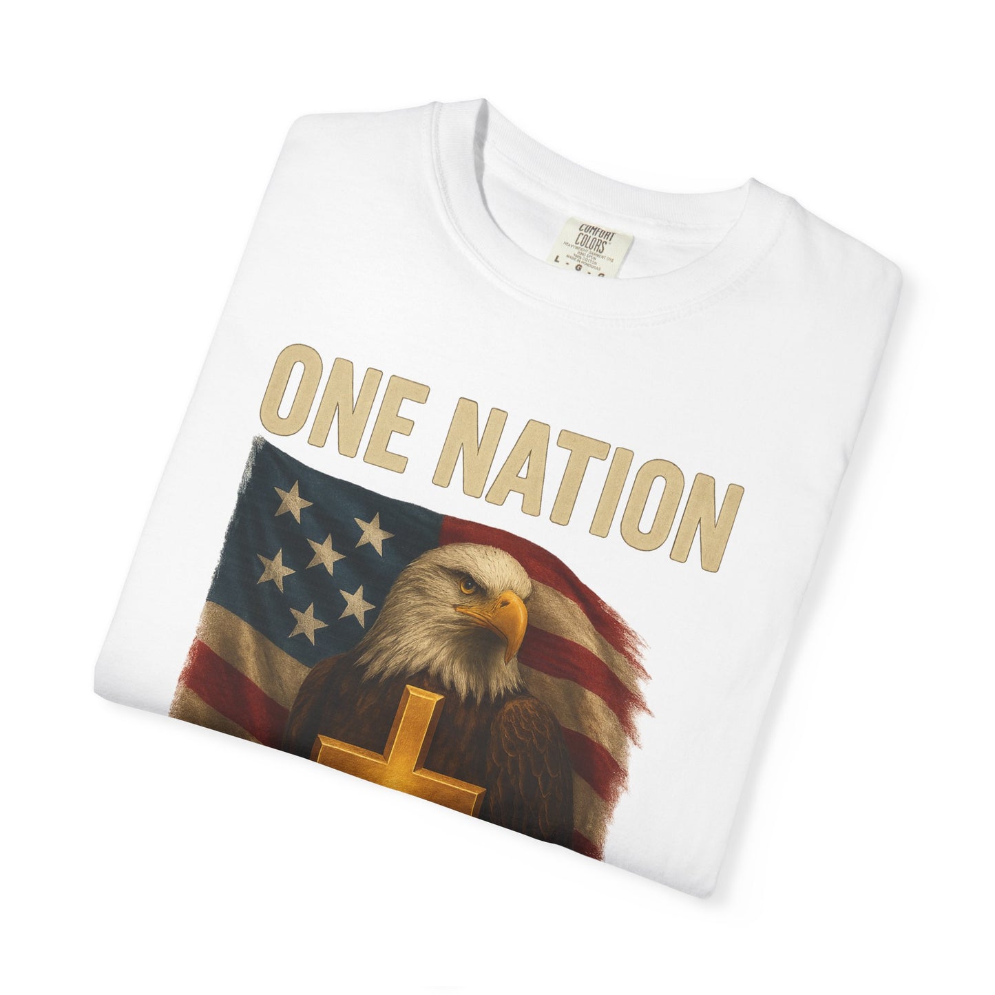 Patriotic Christian Eagle T-Shirt, Unisex Tee, American Flag Shirt, One Nation Under God Apparel, Independence Day Gift