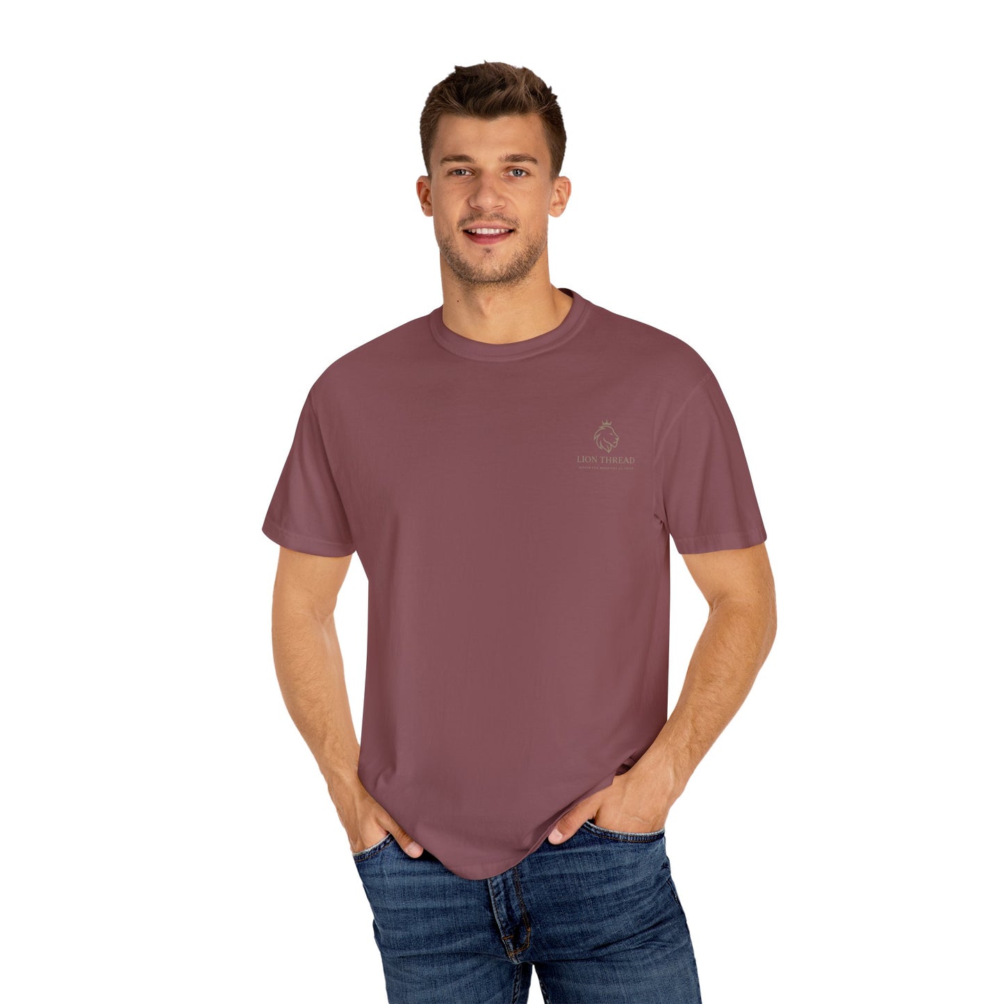Faith-Inspired Garment-Dyed T-Shirt - Jesus Over Everything, Christian Tee, Inspirational Top, Religious Gift, Everyday Wear