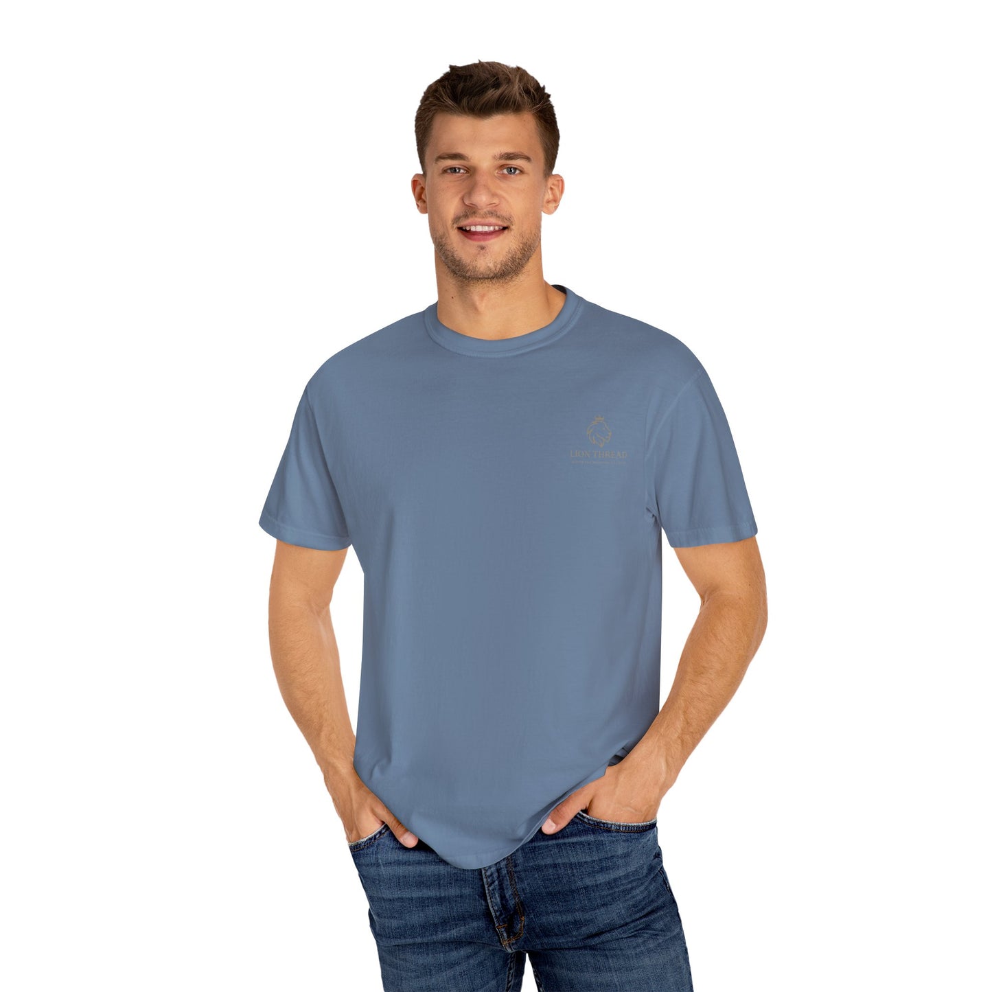 Faith-Inspired Garment-Dyed T-Shirt - Jesus Over Everything, Christian Tee, Inspirational Top, Religious Gift, Everyday Wear
