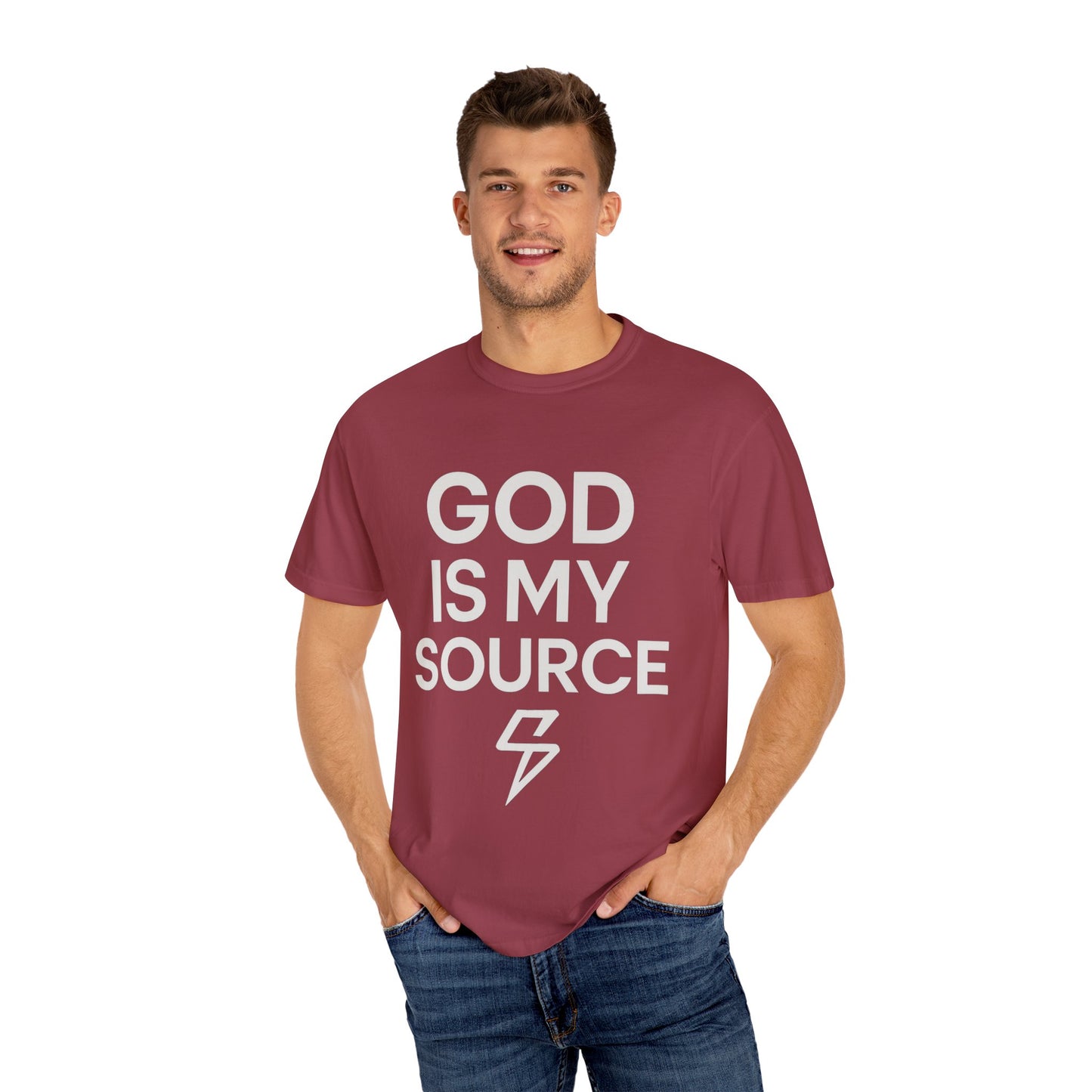 Faith-Inspired Unisex T-Shirt, God is My Source Tee, Religious Apparel, Inspirational Gift, Casual Faith Shirt, Christian Clothing
