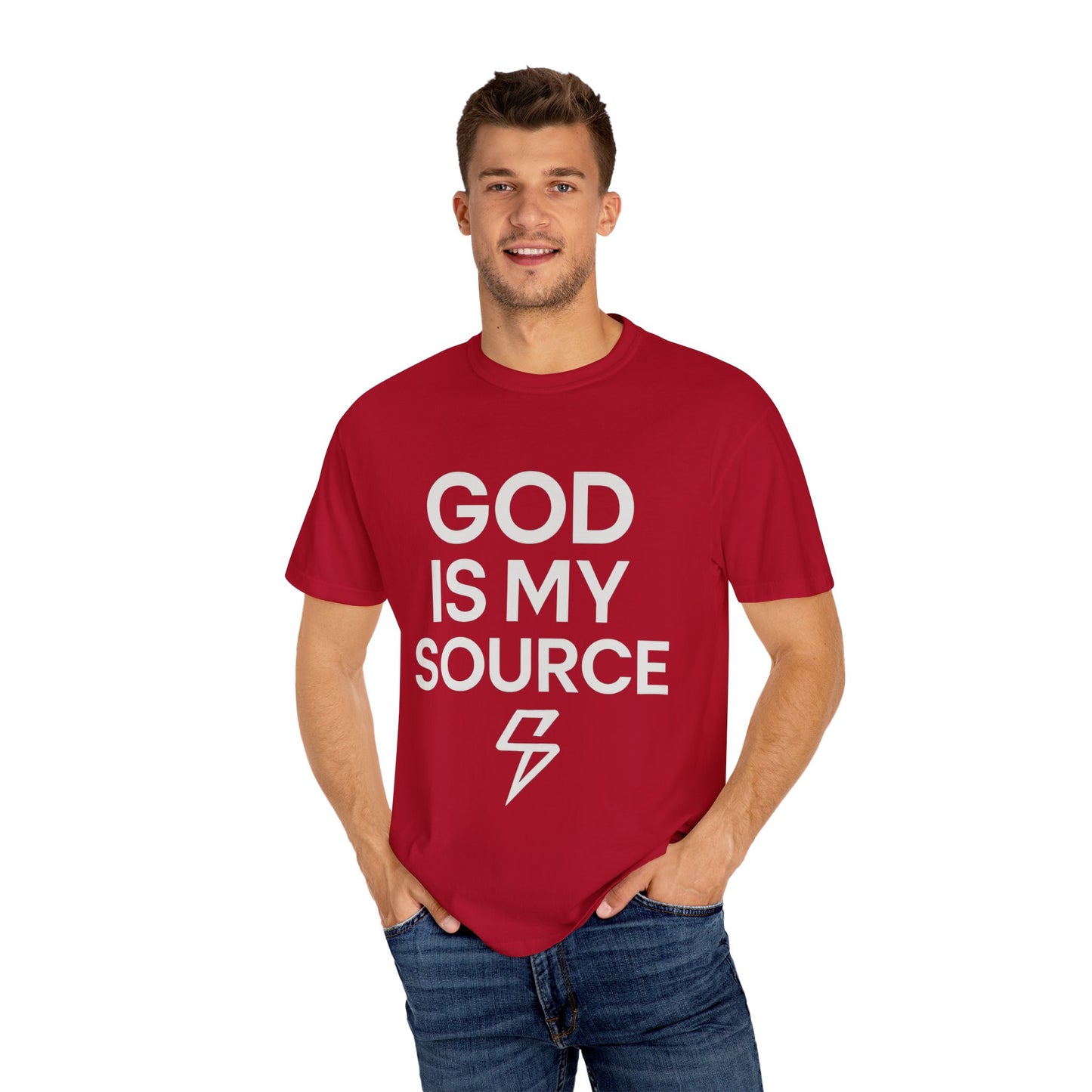 Faith-Inspired Unisex T-Shirt, God is My Source Tee, Religious Apparel, Inspirational Gift, Casual Faith Shirt, Christian Clothing