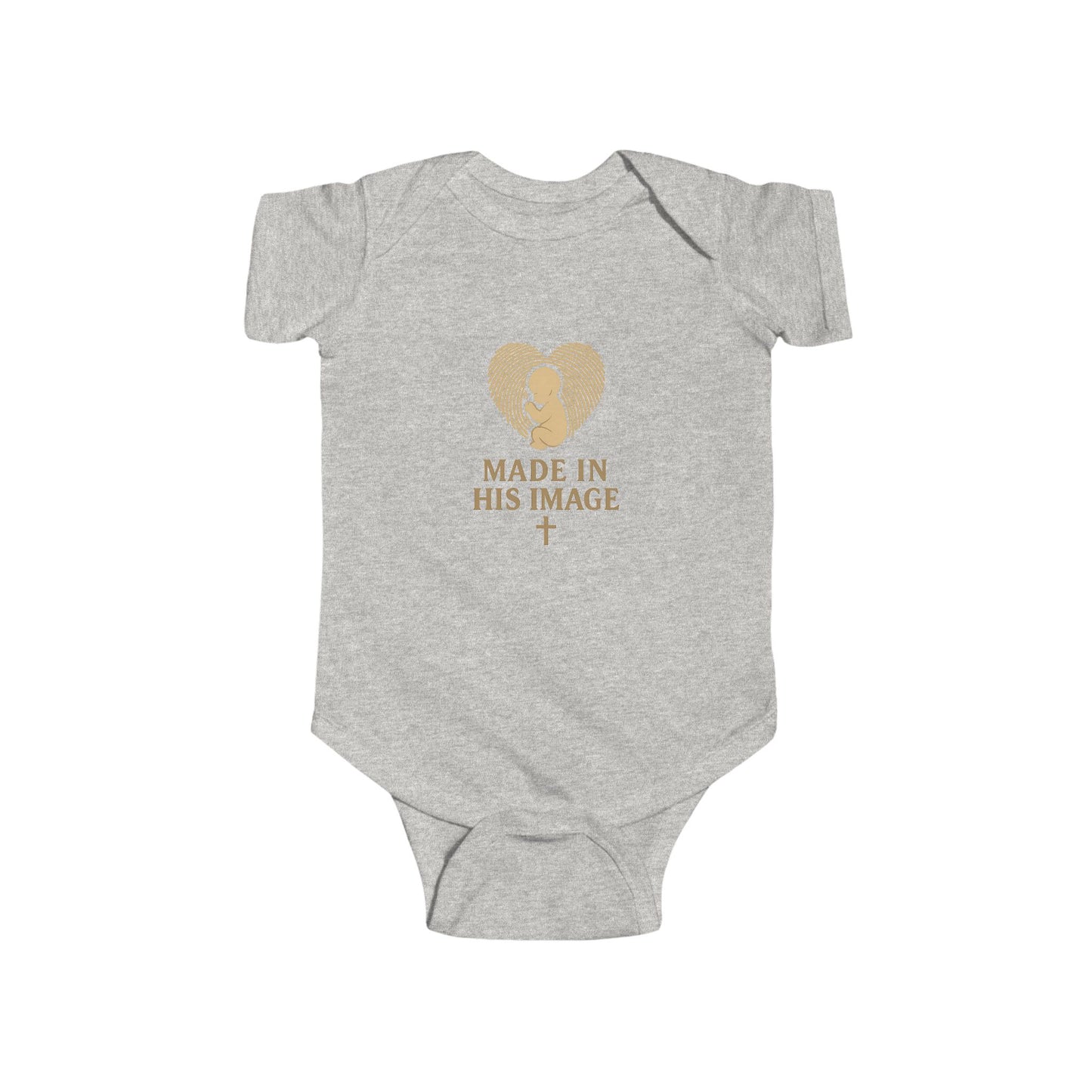 Infant Bodysuit - Made in His Image, Cute Baby Shower Gift, Faith-Inspired Outfit, Christian Baby Apparel, Newborn Onesie