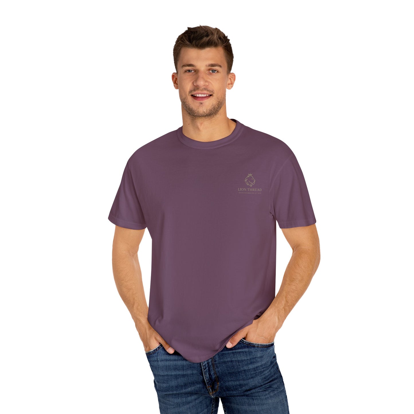 Faith-Inspired Garment-Dyed T-Shirt - Jesus Over Everything, Christian Tee, Inspirational Top, Religious Gift, Everyday Wear