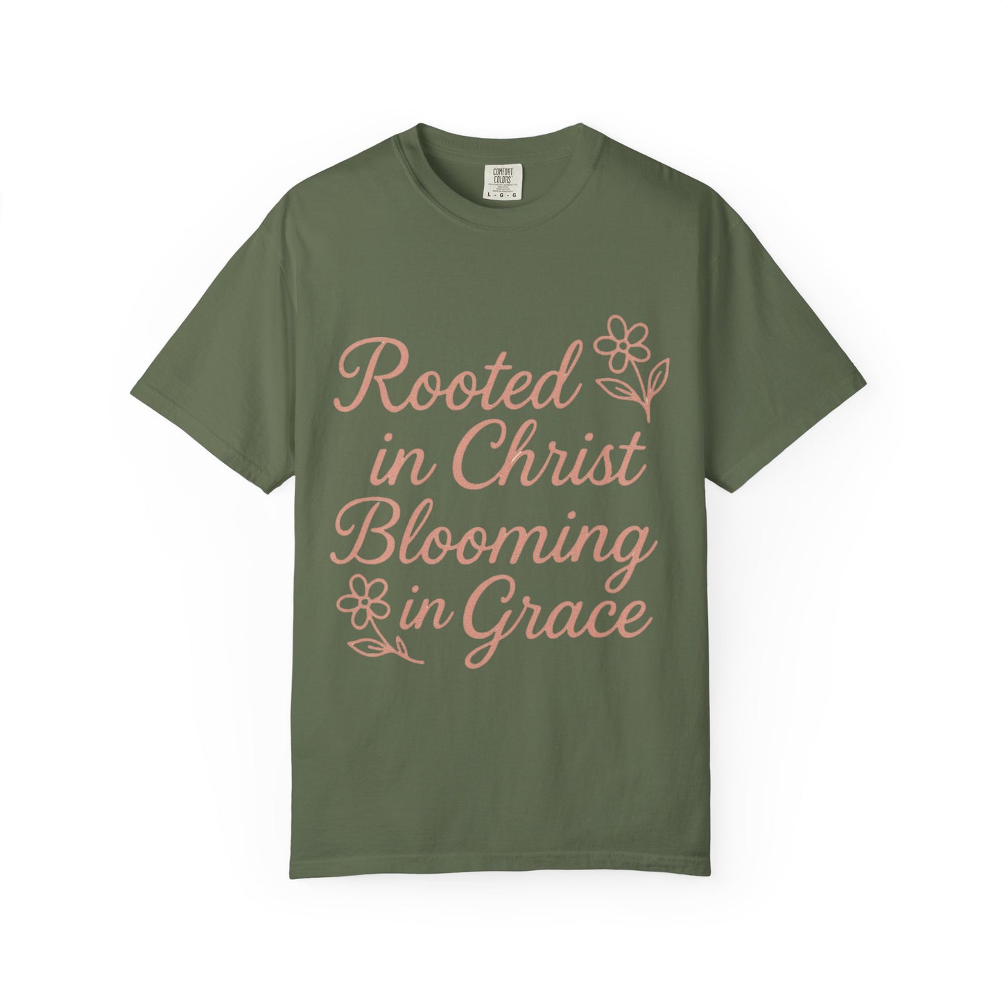 Inspirational Christian T-Shirt | Rooted in Christ, Blooming in Grace | Faith Apparel, Christian Gifts, Unisex Tees, Casual Wear