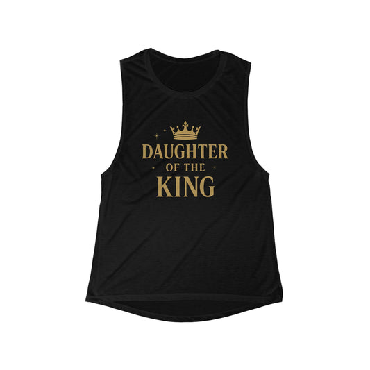Daughter of the King Muscle Tank, Inspirational Women's Flowy Top, Faith-Based Shirt, Casual Activewear, Perfect Gift for Her