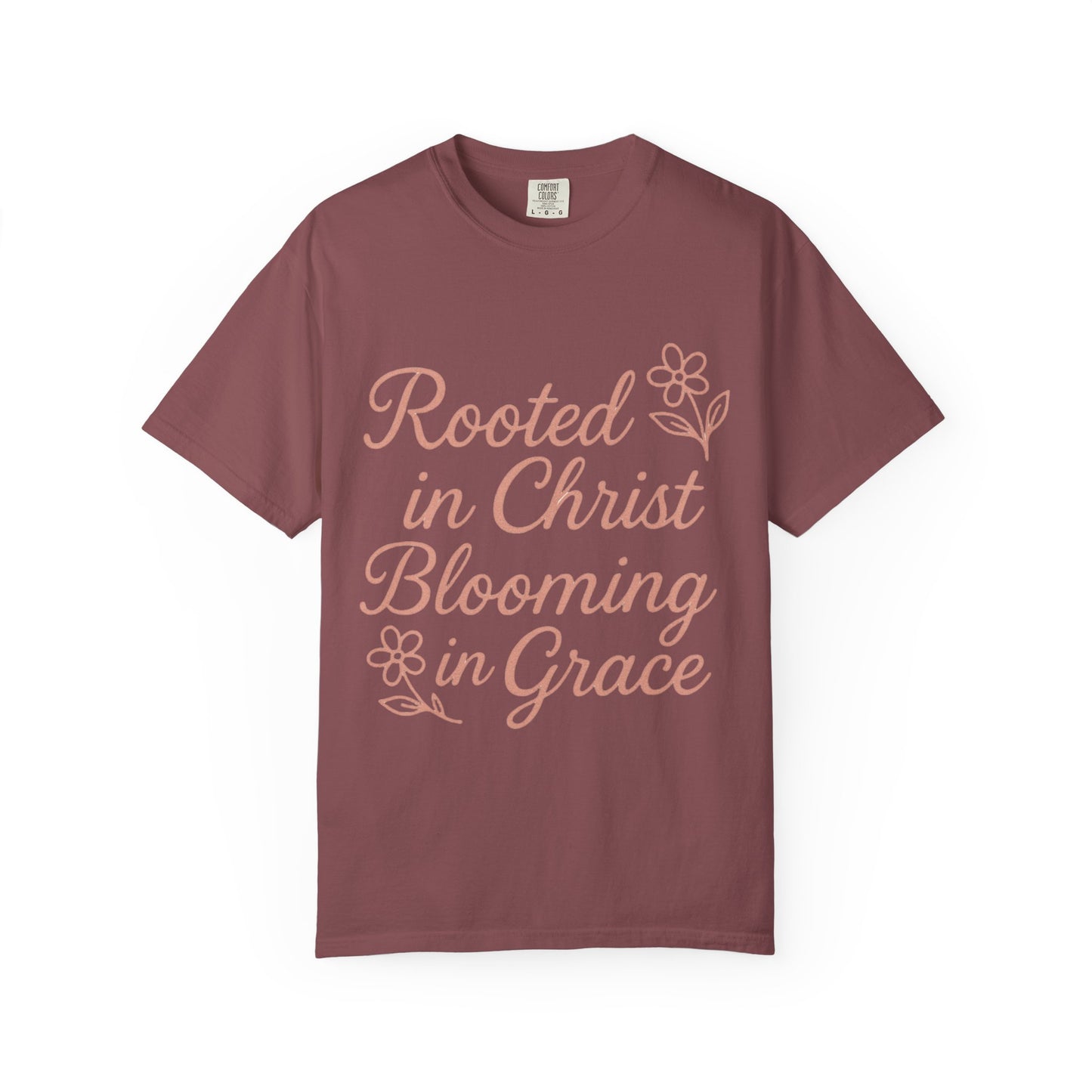 Inspirational Christian T-Shirt | Rooted in Christ, Blooming in Grace | Faith Apparel, Christian Gifts, Unisex Tees, Casual Wear