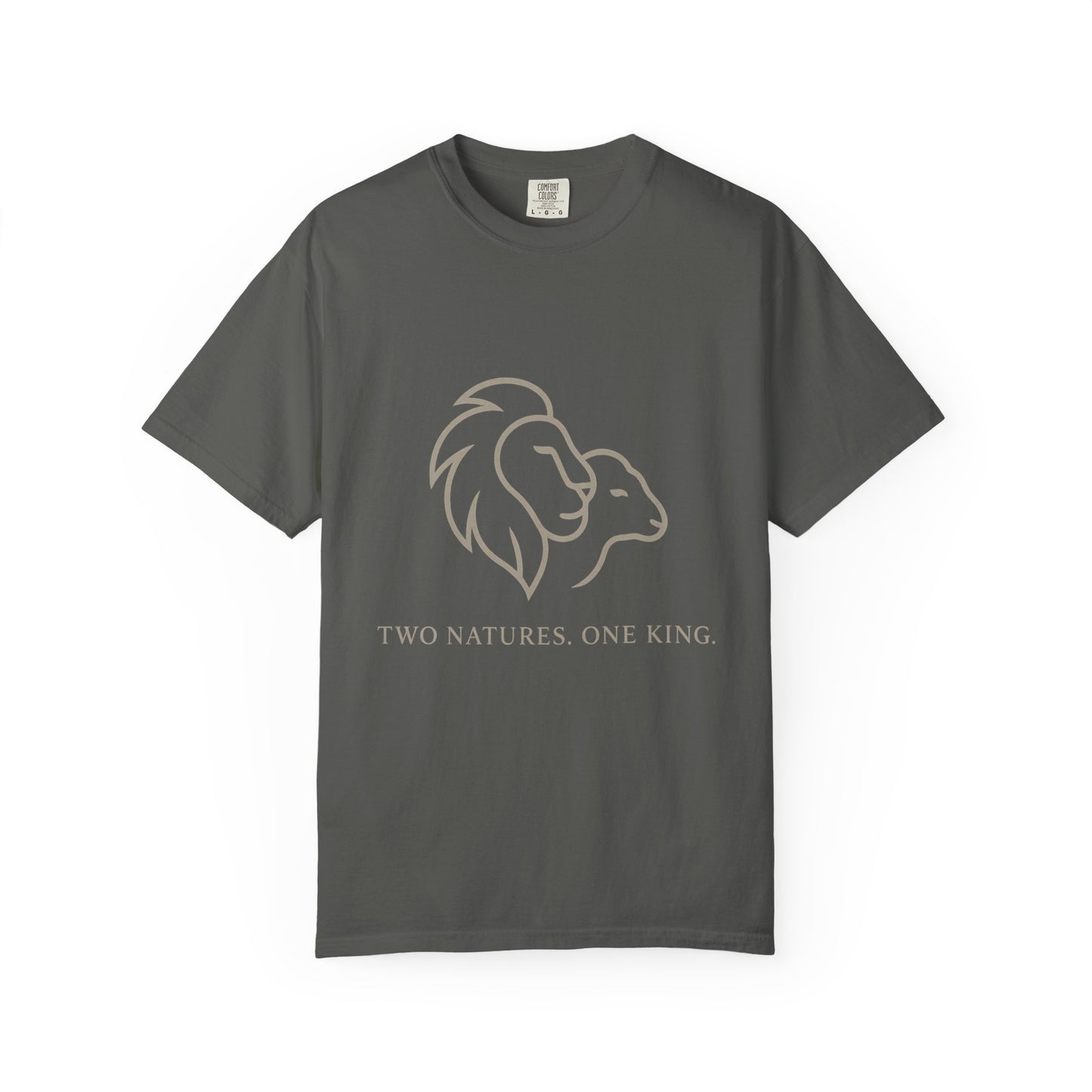 Garment-Dyed T-shirt with Inspirational Lion Design, Unisex Graphic Tee, Comfortable Casual Wear, Perfect Gift, Nature Lover Apparel