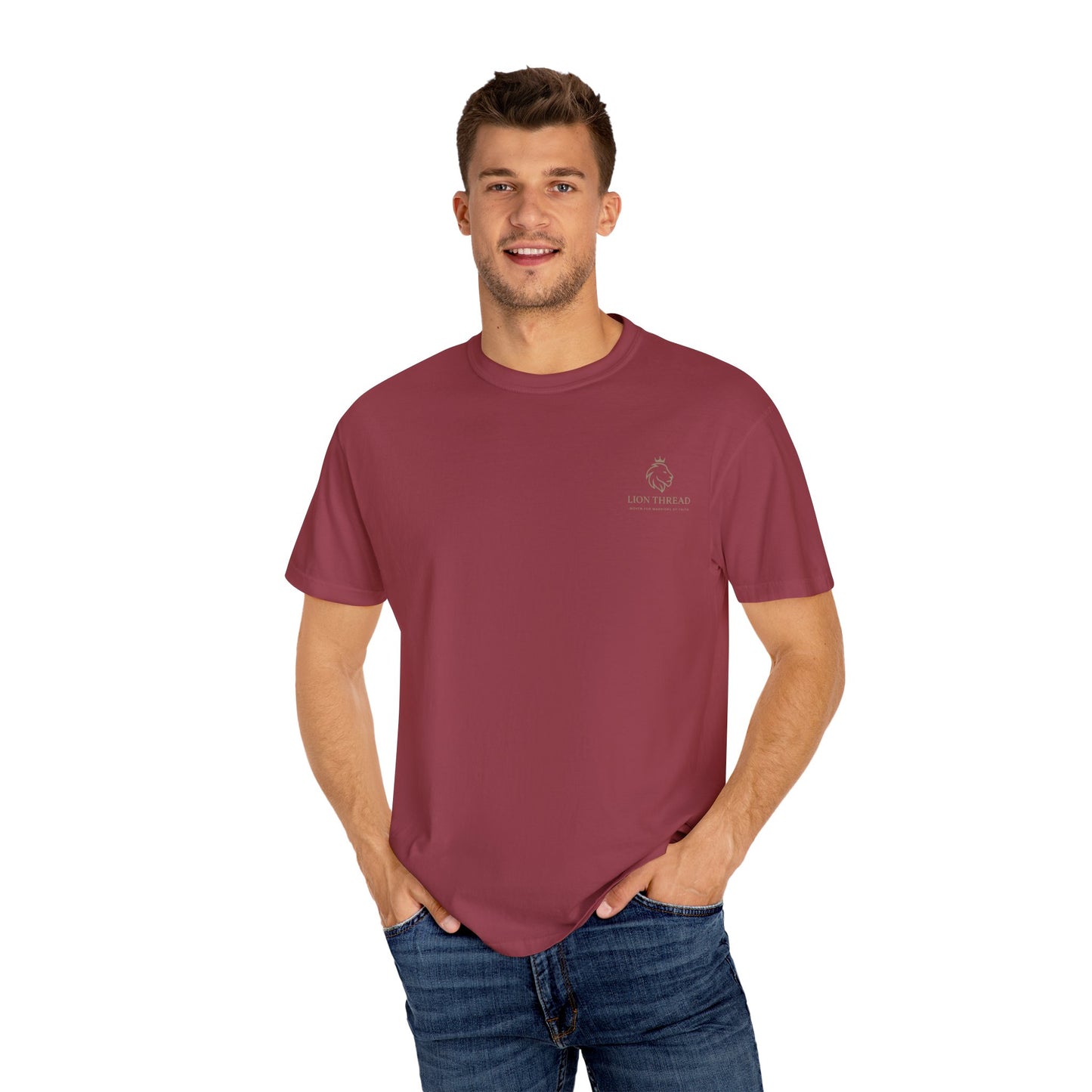 Faith-Inspired Garment-Dyed T-Shirt - Jesus Over Everything, Christian Tee, Inspirational Top, Religious Gift, Everyday Wear