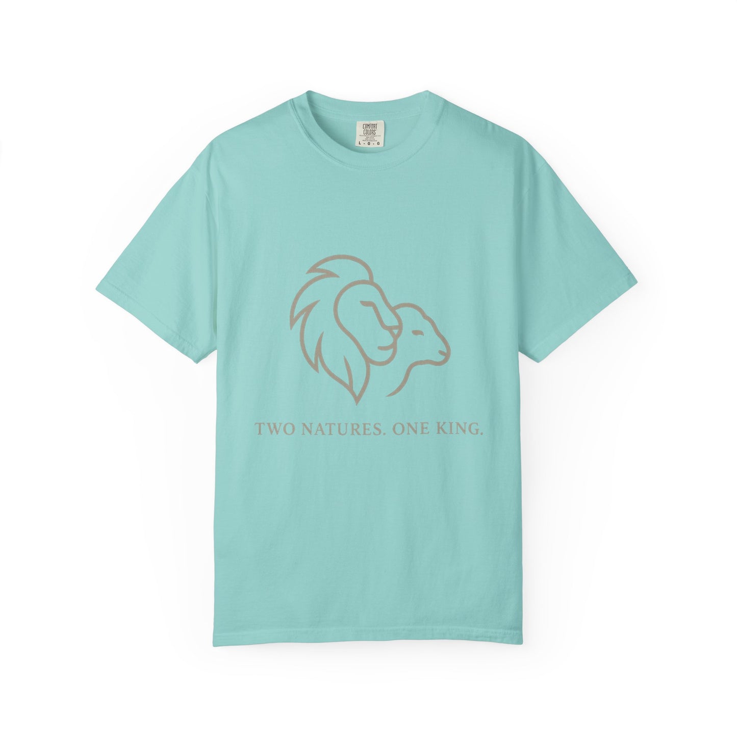 Garment-Dyed T-shirt with Inspirational Lion Design, Unisex Graphic Tee, Comfortable Casual Wear, Perfect Gift, Nature Lover Apparel
