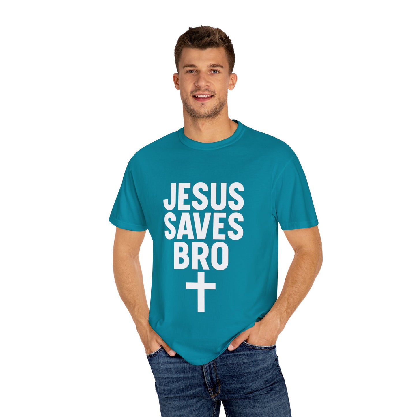 Copy of Jesus Saves Bro T-Shirt | Unisex Garment-Dyed Tee | Faith-Based Apparel, Christian T-Shirt, Casual Wear, Gift for Friends