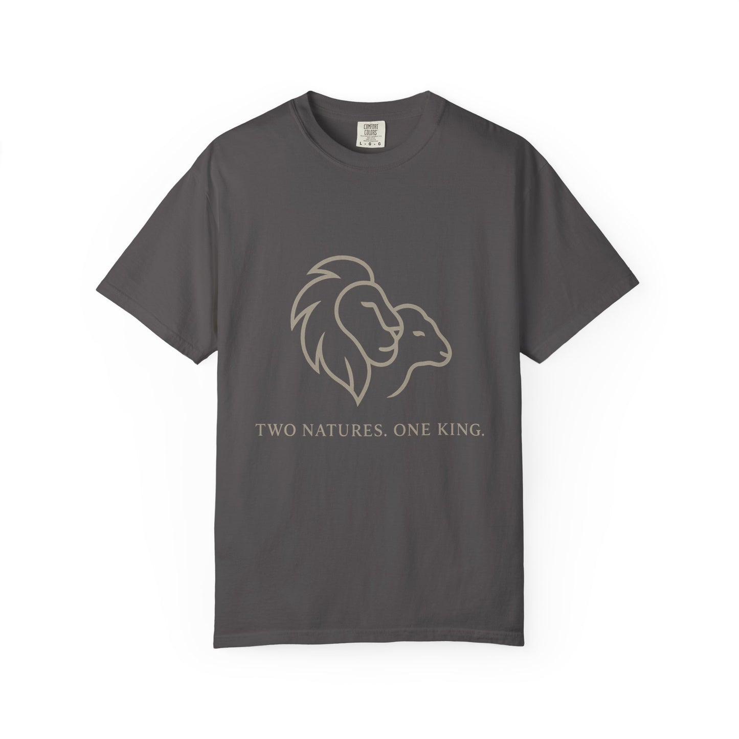 Garment-Dyed T-shirt with Inspirational Lion Design, Unisex Graphic Tee, Comfortable Casual Wear, Perfect Gift, Nature Lover Apparel