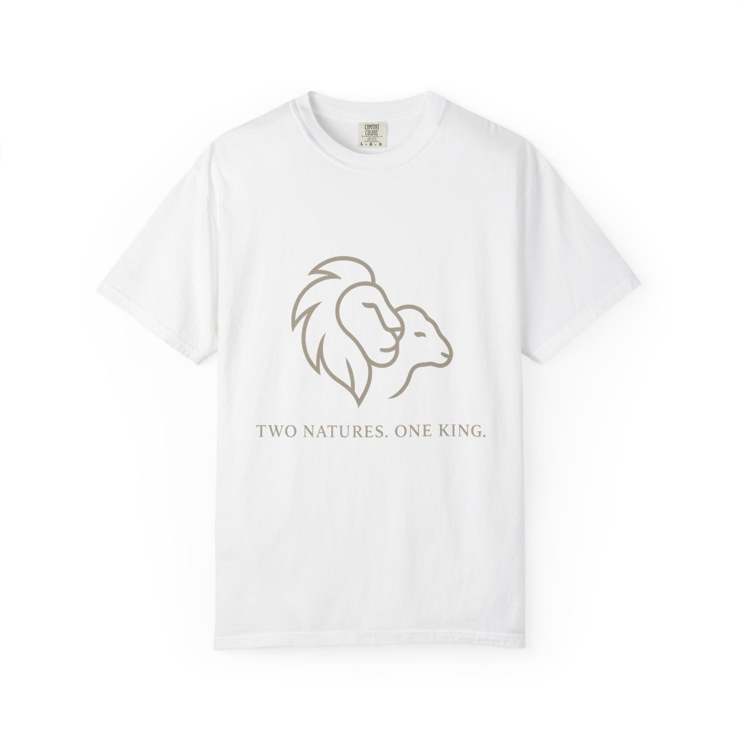 Garment-Dyed T-shirt with Inspirational Lion Design, Unisex Graphic Tee, Comfortable Casual Wear, Perfect Gift, Nature Lover Apparel