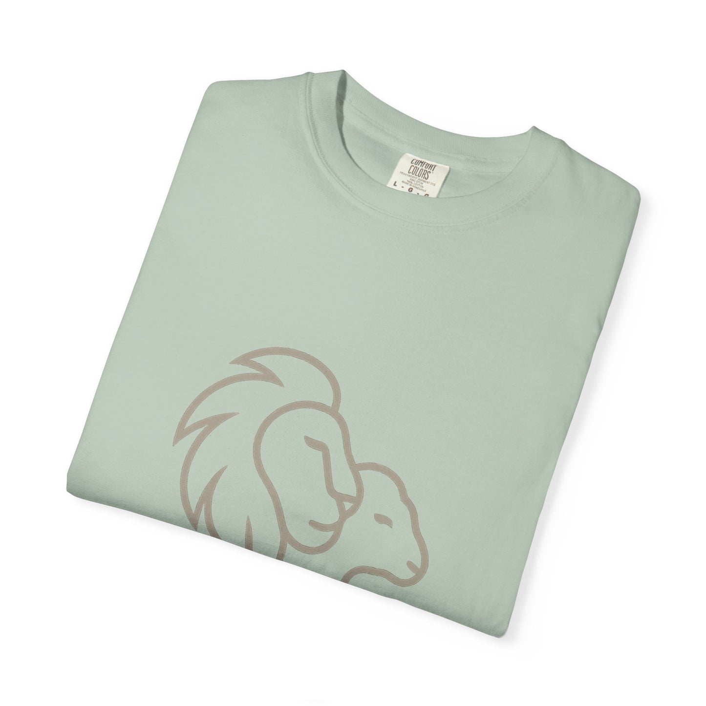 Garment-Dyed T-shirt with Inspirational Lion Design, Unisex Graphic Tee, Comfortable Casual Wear, Perfect Gift, Nature Lover Apparel