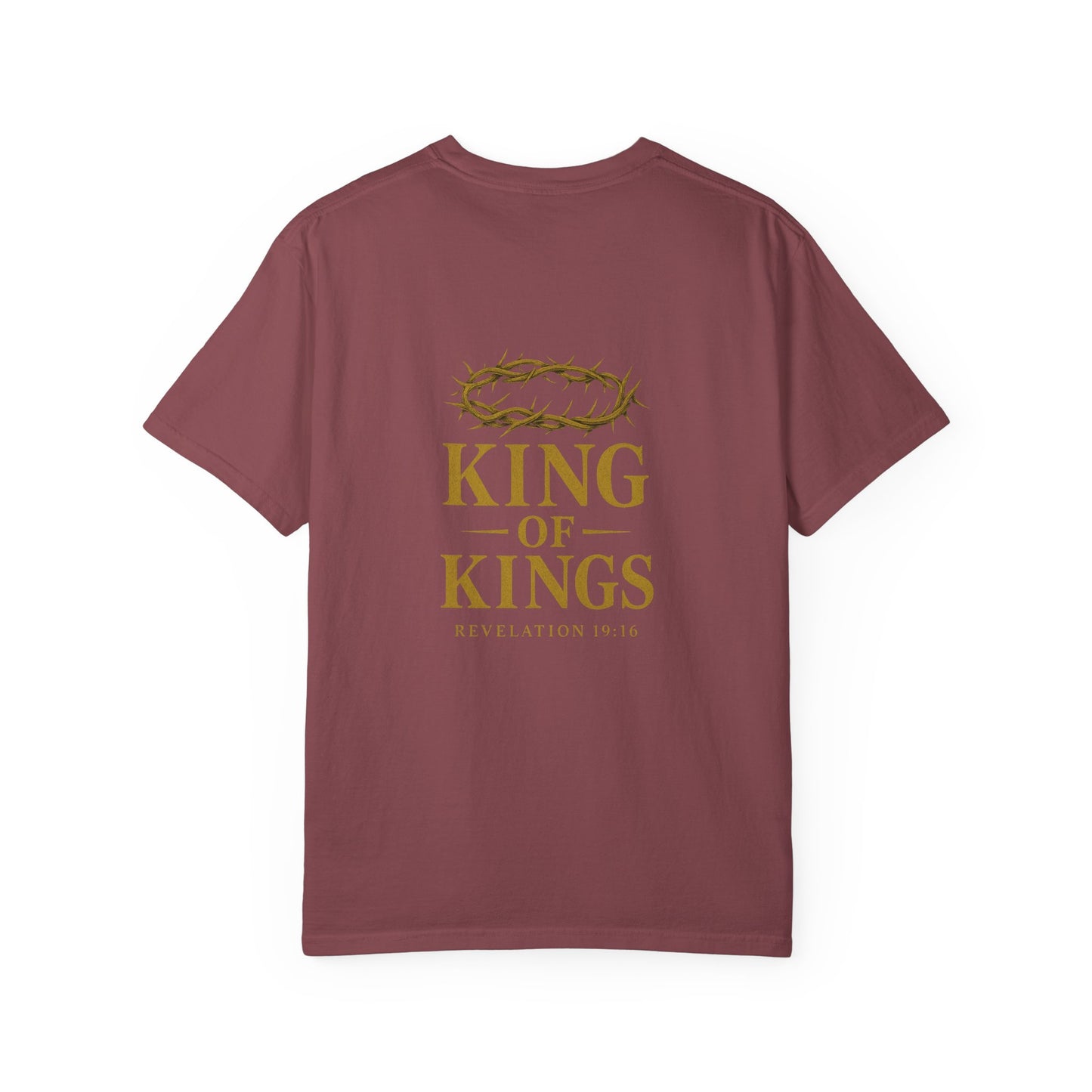 King of Kings Garment-Dyed T-Shirt, Faith-Based Apparel, Unisex Graphic Tee, Religious Gifts, Inspirational Clothing, Meaningful Fashion