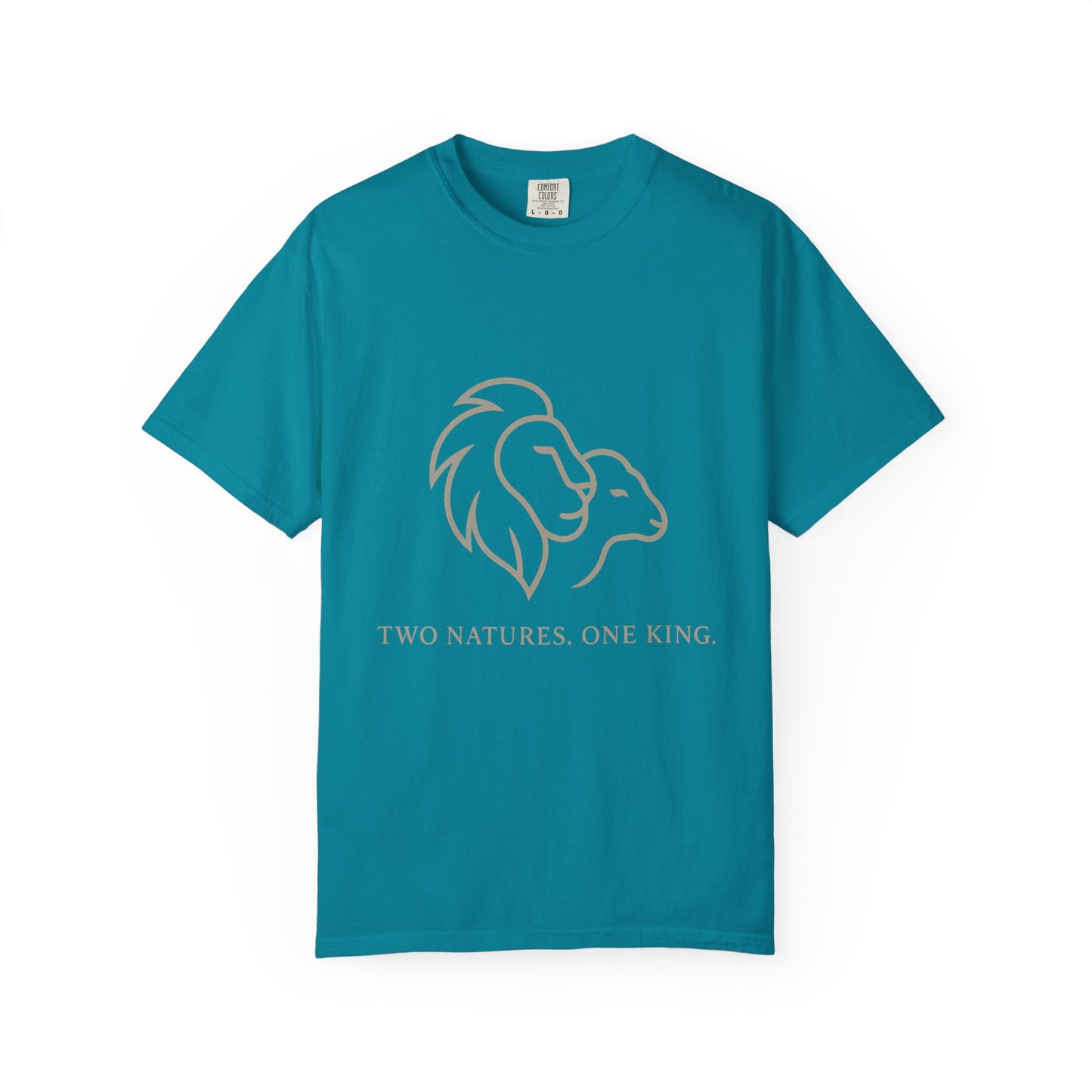 Garment-Dyed T-shirt with Inspirational Lion Design, Unisex Graphic Tee, Comfortable Casual Wear, Perfect Gift, Nature Lover Apparel