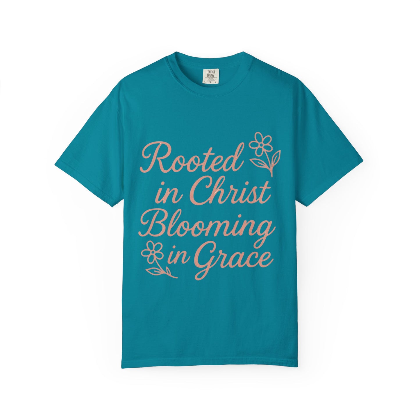 Inspirational Christian T-Shirt | Rooted in Christ, Blooming in Grace | Faith Apparel, Christian Gifts, Unisex Tees, Casual Wear