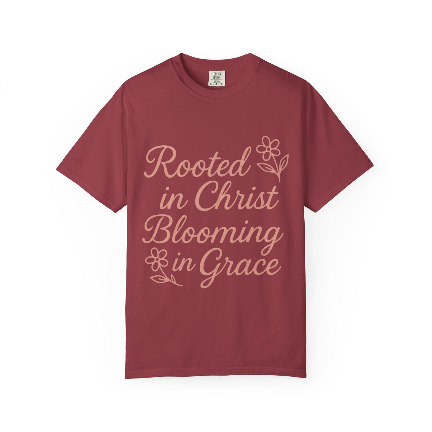 Inspirational Christian T-Shirt | Rooted in Christ, Blooming in Grace | Faith Apparel, Christian Gifts, Unisex Tees, Casual Wear