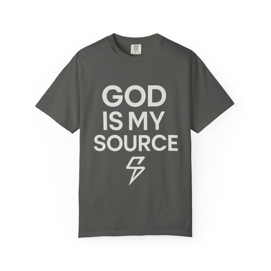 Faith-Inspired Unisex T-Shirt, God is My Source Tee, Religious Apparel, Inspirational Gift, Casual Faith Shirt, Christian Clothing