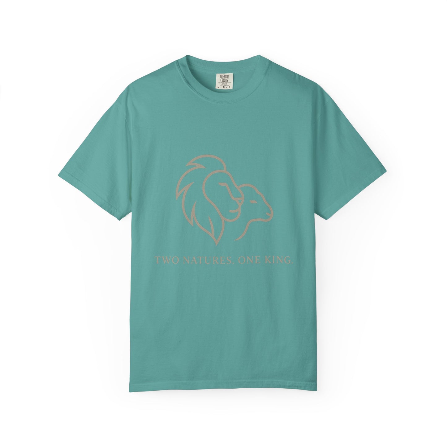 Garment-Dyed T-shirt with Inspirational Lion Design, Unisex Graphic Tee, Comfortable Casual Wear, Perfect Gift, Nature Lover Apparel